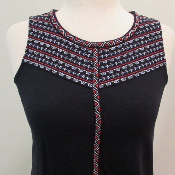 J Jill Embroidered Dipped Hem Knit Tank Cotton Blend XS - Picture 4 of 14